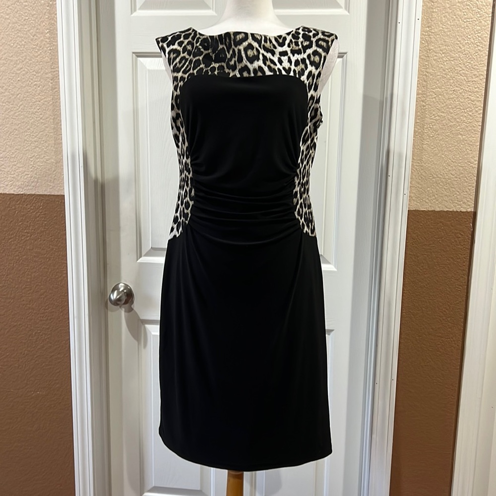 Cartise  Black Leopard Dress